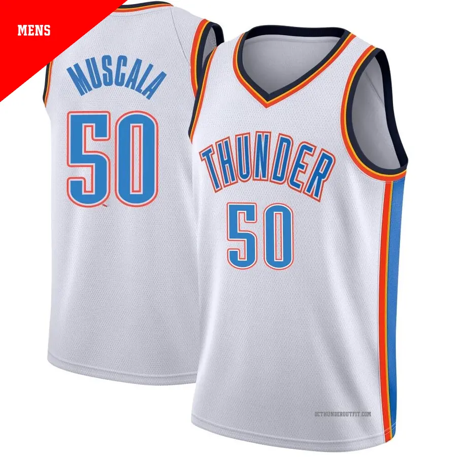 ＃50 Men's Mike Muscala Oklahoma City Thunder White Swingman JerseyAssociation Edition