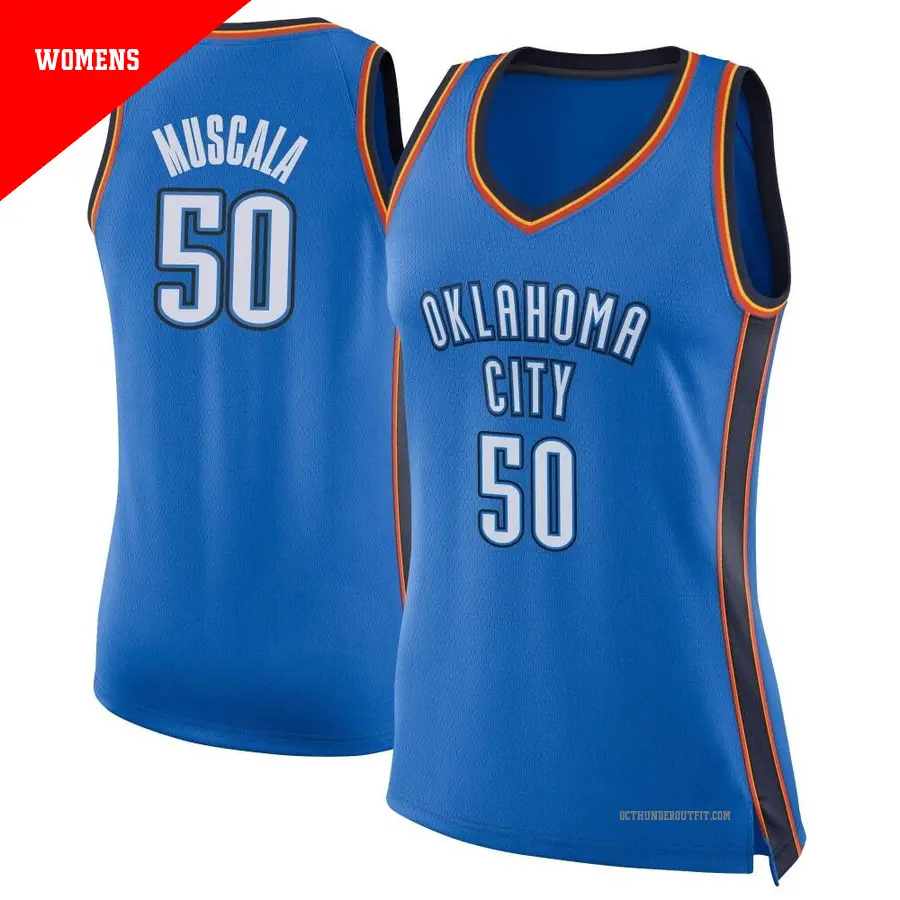 ＃50 Women's Mike Muscala Oklahoma City Thunder Blue Swingman Jersey Icon Edition