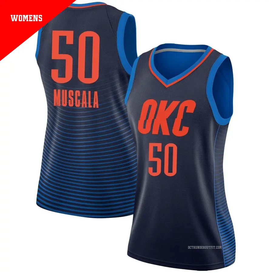 ＃50 Women's Mike Muscala Oklahoma City Thunder Navy Swingman Jersey Statement Edition