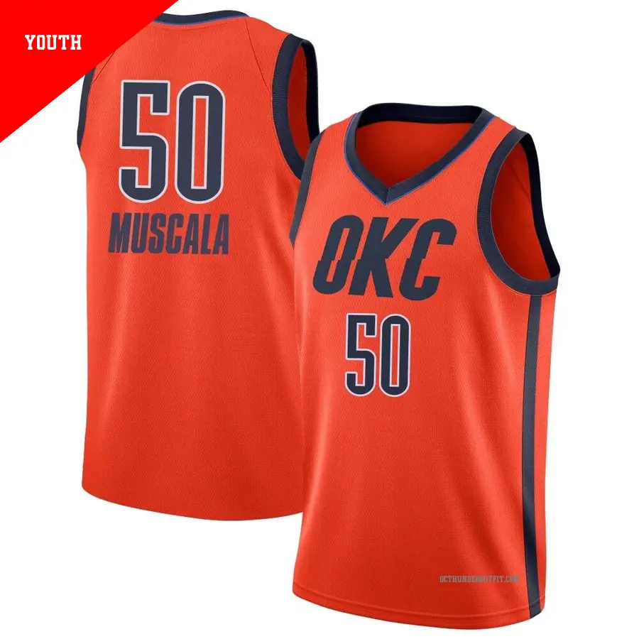 ＃50 Youth Mike Muscala Oklahoma City Thunder 2018/19 Swingman Orange JerseyEarned Edition