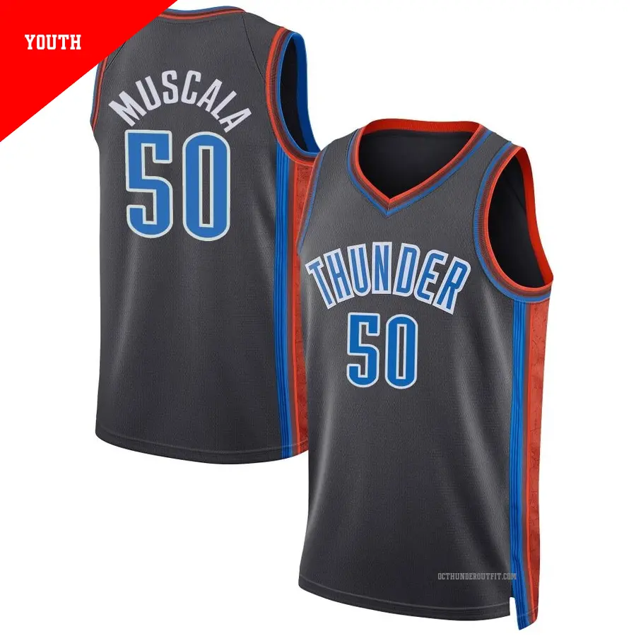 ＃50 Youth Mike Muscala Oklahoma City Thunder 2022/23 Swingman Gray City Edition Jersey
