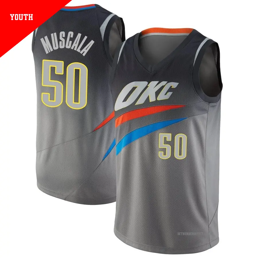 ＃50 Youth Mike Muscala Oklahoma City Thunder Gray Swingman JerseyCity Edition
